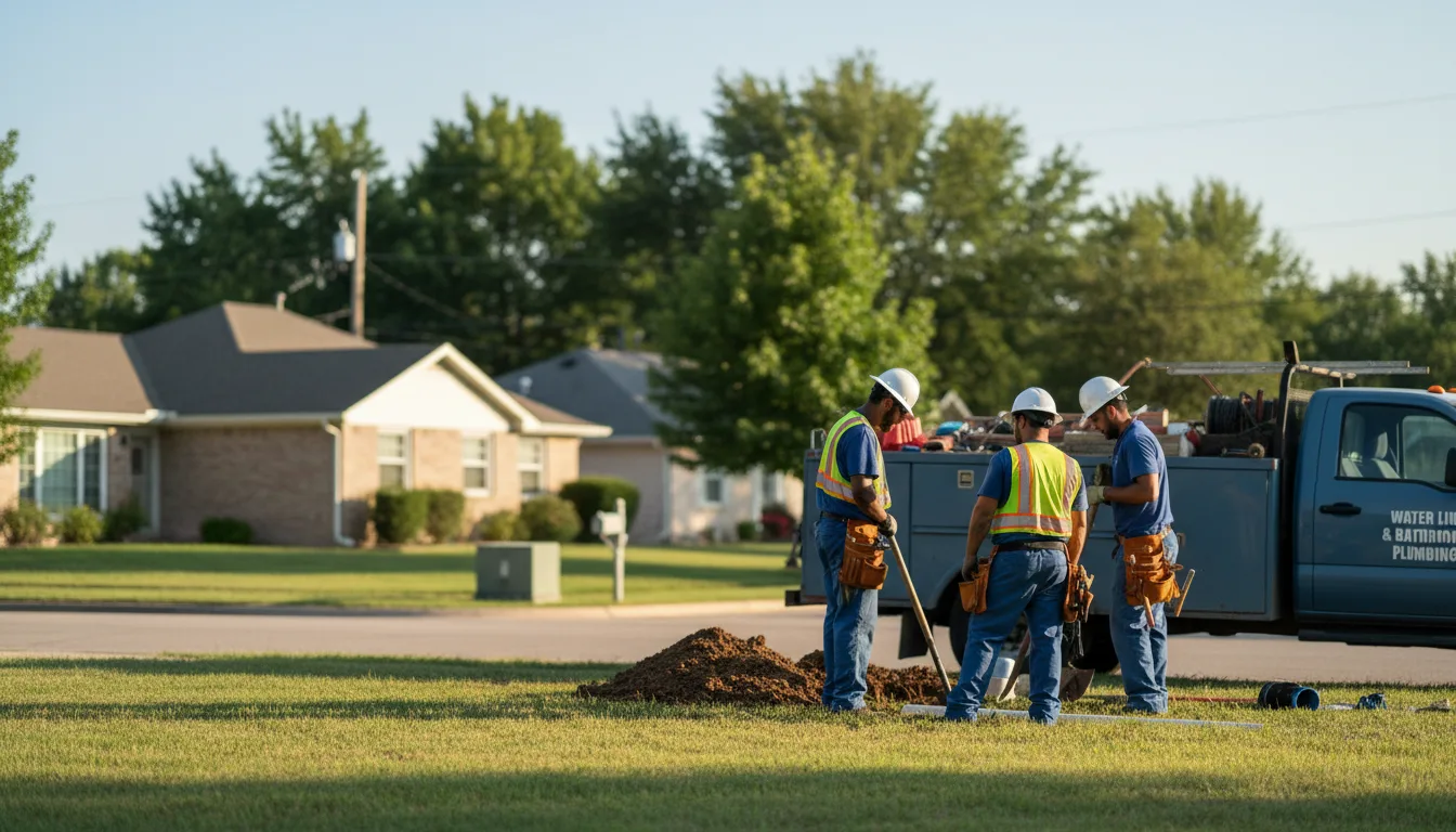 Residential water line and bathroom plumbing service in Madison, AL